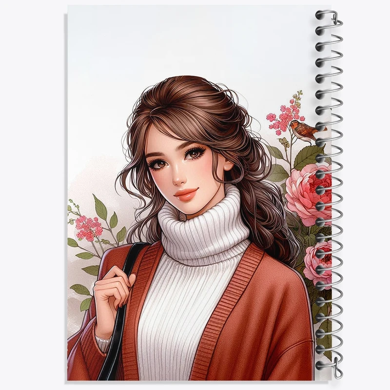 دفتر ژورنال نویسی 50 برگ خندالو مدل نقطه ای طرح دخترانه کد F2740