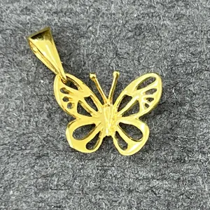 آویز گردنبند طلا 18 عیار زنانه دوست خوب مدل پروانه dk804