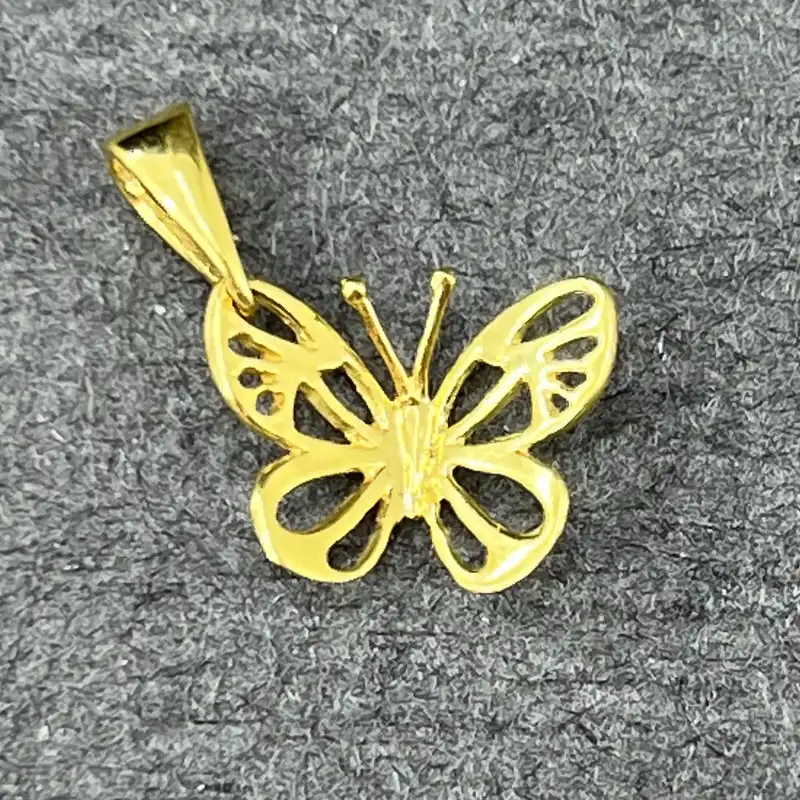 آویز گردنبند طلا 18 عیار زنانه دوست خوب مدل پروانه کد dk804