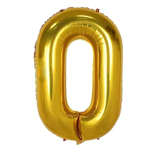 بادکنک فویلی مسترتم طرح عدد 0 پلاس 16 اینچ 