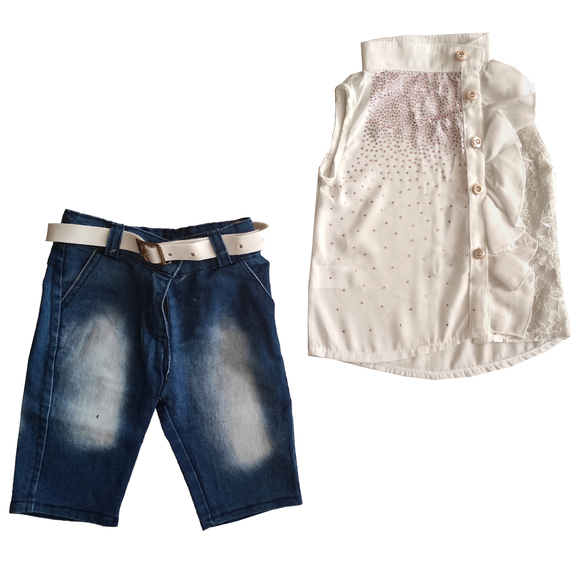 ست شومیز و شلوارک نوزادی مدل 125