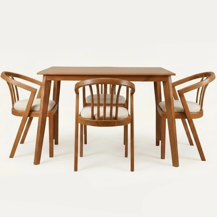 میز و صندلی ناهارخوری چهار نفره مدل گندم