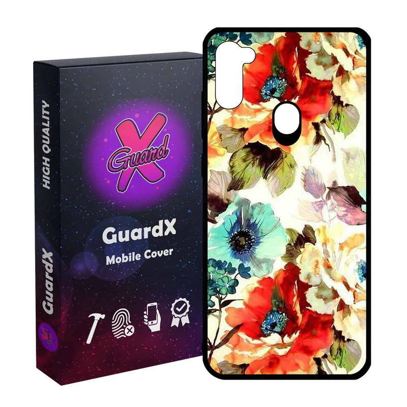 کاور گارد ایکس طرح گل مدل Glass10405 مناسب برای گوشی موبایل سامسونگ Galaxy A11