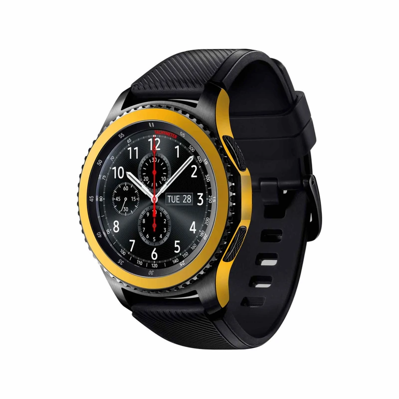 برچسب ماهوت طرح Matte-Deep-Mustard مناسب برای ساعت هوشمند سامسونگ Galaxy Gear S3 Frontier