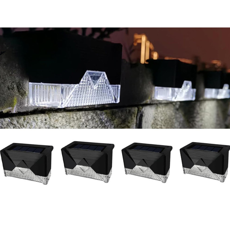 چراغ پارکی خورشیدی  طرح لب پله ای مدل SOLAR DECK LIGHTS مجموعه 12 عددی