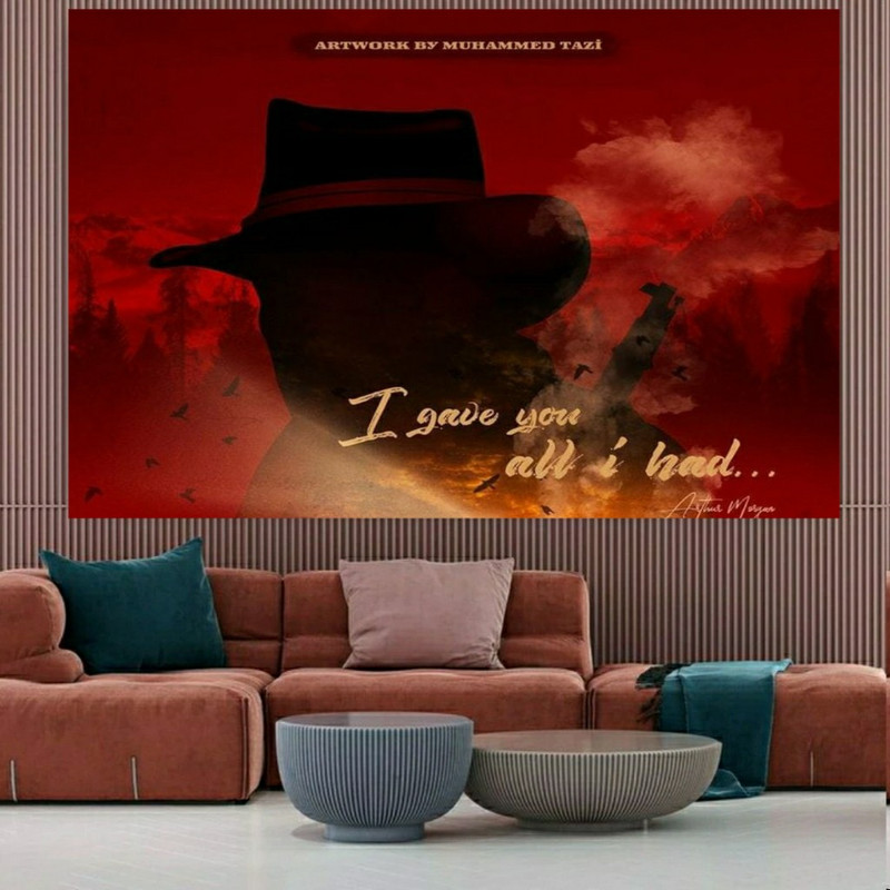 تابلو بوم طرح گیم ردد Red dead redemption 2 مدل SDB6974