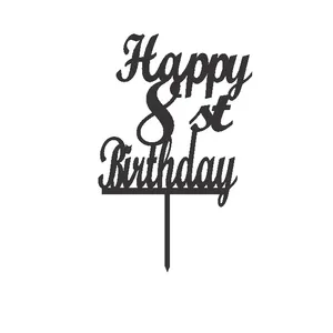 تاپر کیک طرح عدد 8 مدل happy birthday