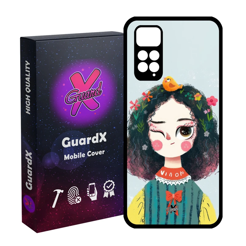 کاور گارد ایکس طرح دختر مدل Glass10639مناسب برای گوشی موبایل شیائومی Redmi Note 11S/ Note 11 4G