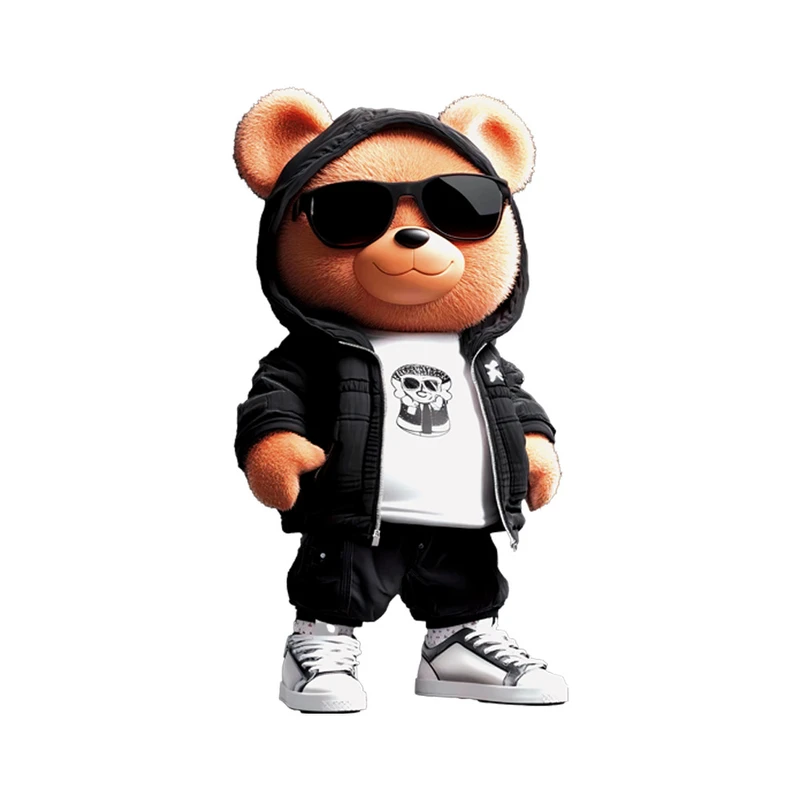 استیکر دیواری کودک گراسیپا مدل خرس خوش تیپ و هودی کد 202