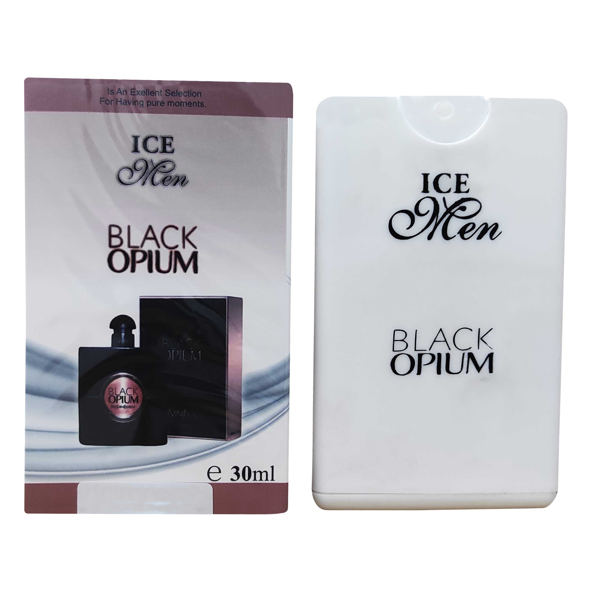 عطر جیبی زنانه آیس من مدل BLACK OPIUM حجم 30 میلی لیتر