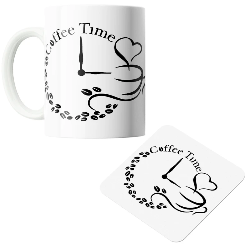 ماگ پاد آفرین مدل  Coffee کد z318 به همراه زیر لیوانی