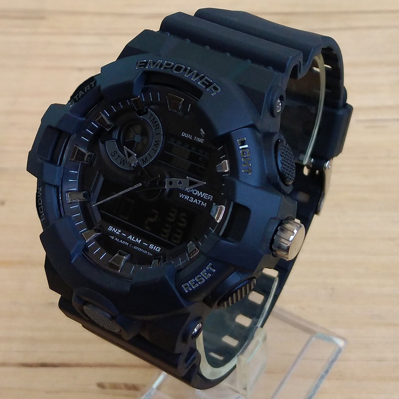 ساعت مچی عقربه‌ای مردانه کوارتزمدل ورزشی اسپرت دوزمانه کد 763