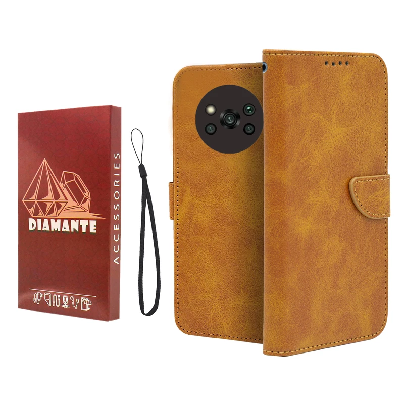 کیف کلاسوری دیامانته مدل Mortand Ros مناسب برای گوشی موبایل شیائومی Poco X3 Pro / X3 NFC به همراه بندآویز