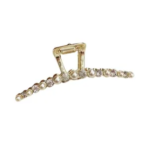 کلیپس مو زنانه مدل فلزی مروارید و نگین