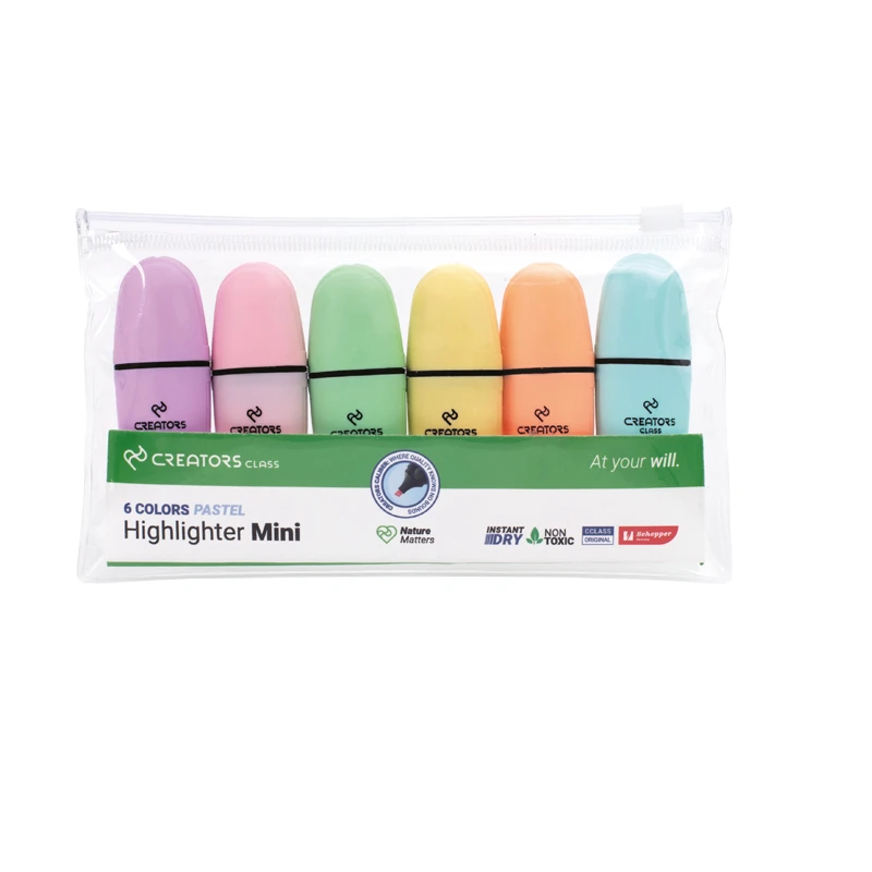 ماژیک علامت گذار سی کلاس مدل پاستلی مجموعه 6 عددی