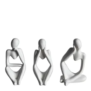 مجسمه مدل متفکر مجموعه سه عددی