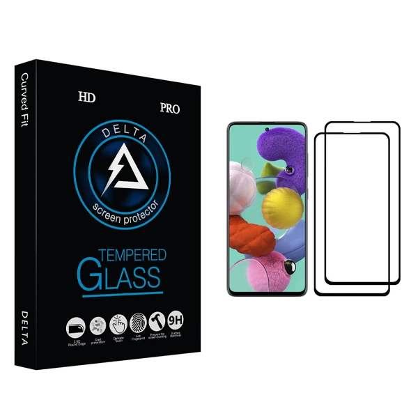 محافظ صفحه نمایش دلتا مدل HD مناسب برای گوشی موبایل سامسونگ Galaxy A51 بسته دو عددی