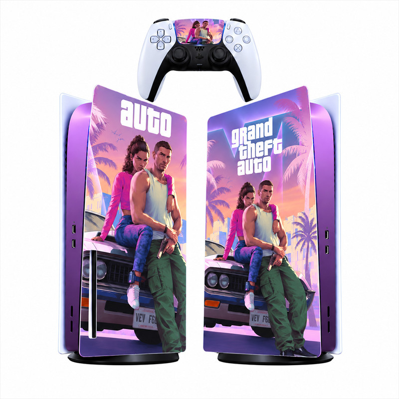 برچسب کنسول بازی پلی استیشن 5 فت کایمون مدل GTA V کد p5f036