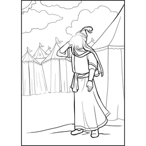 کاغذ رنگ آمیزی طرح حضرت علی اکبر 002 بسته 50 عددی