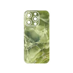 MAHOOT Green_Crystal_Marble Cover Sticker for Apple iPhone 14 Pro