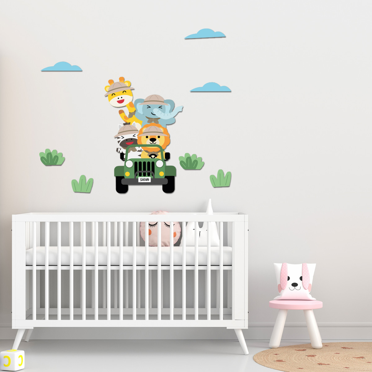 استیکر چوبی کودک باروچین مدل ماشین حیوانات کد 1203