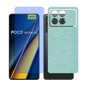 Glass Together model blue cut Screen Protector Suitable for Xiaomi Poco X6 Pro Mobile Phone with Back cover sticker