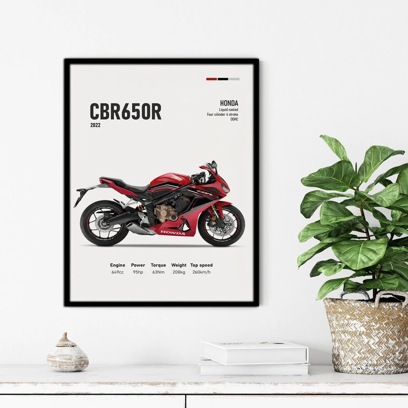 تابلو آتریسا طرح موتور CBR مدل ATCBR20 فریم مشکی