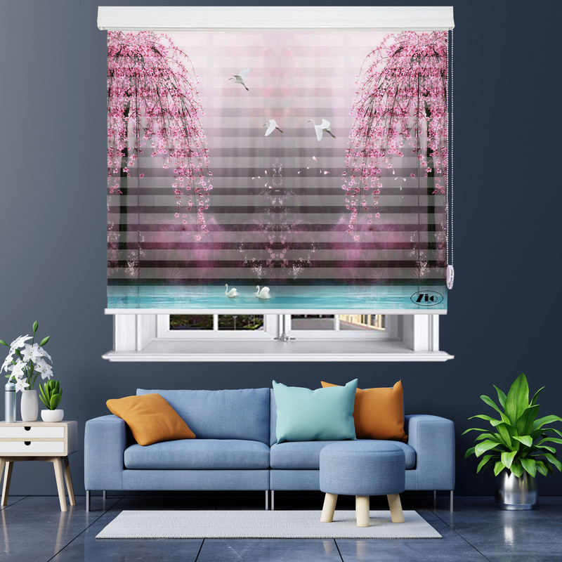 پرده زبرا زیو مدل 3D-1020 سایز 200x200 سانتی متر