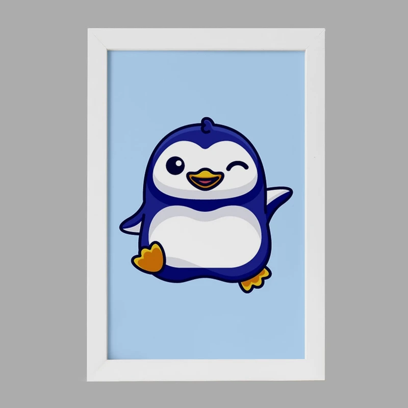 تابلو خندالو مدل حیوانات بامزه پنگوئن کد 28182