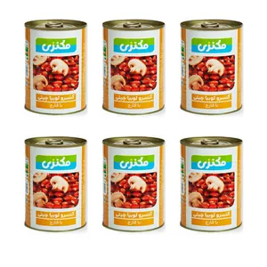 کنسرو لوبیا چیتی با قارچ مکنزی - 380 گرم بسته 6 عددی