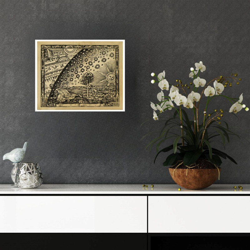 پوستر مدل  تصویر فلاماریون با هنر کیهان 