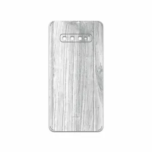 MAHOOT White Wood Cover Sticker for Samsung Galaxy S10 Plus