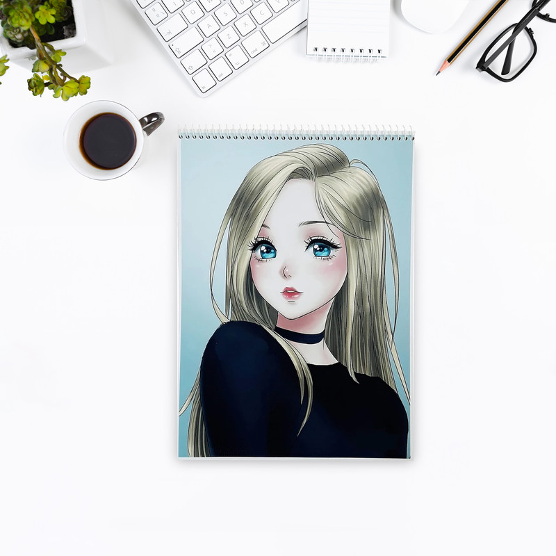دفتر نقاشی 50 برگ طرح girl کد A4