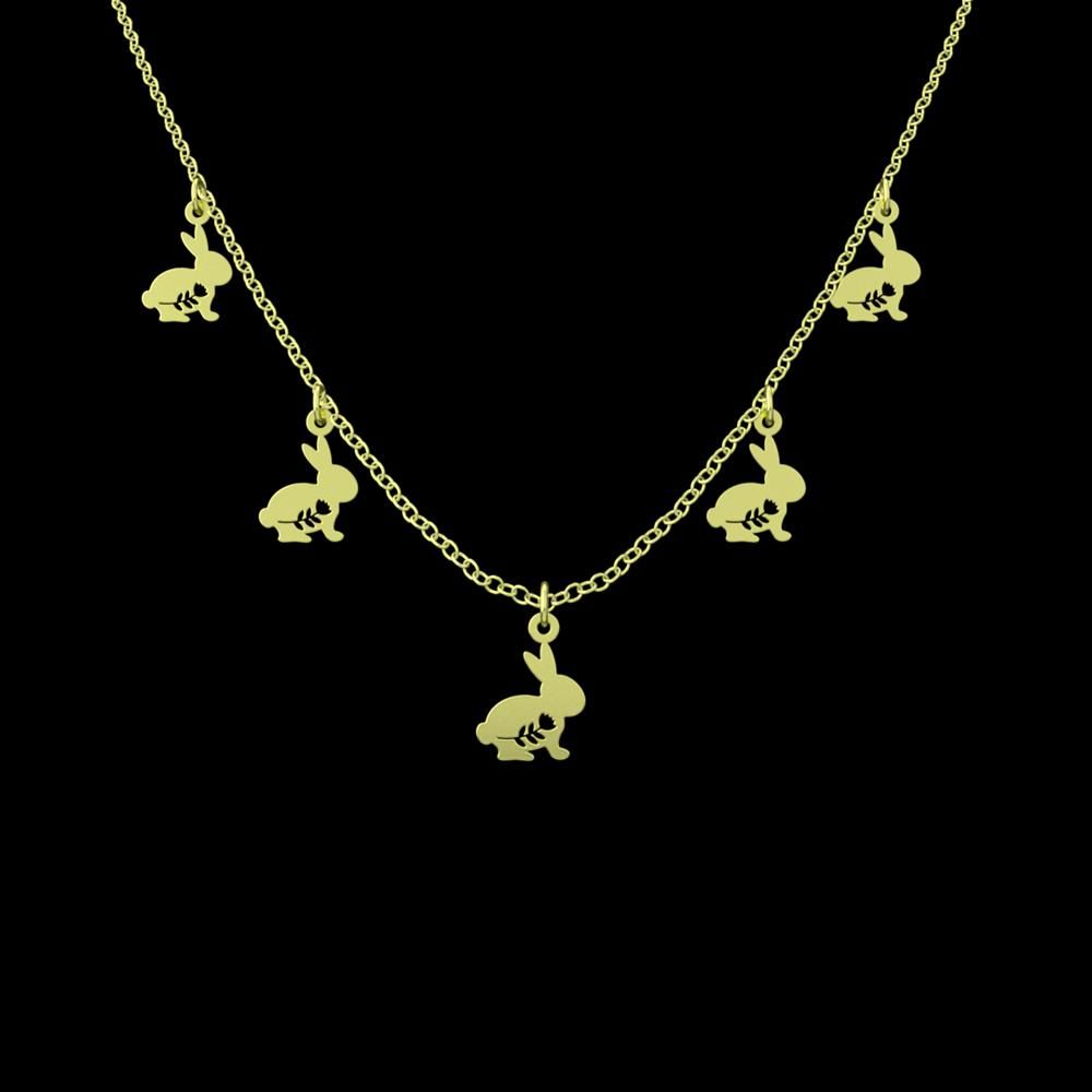 گردنبند طلا 18 عیار زنانه مدوپد مدل خرگوش کد RNA10468 - - 1