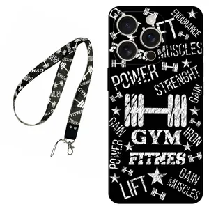 Megafone Gym 0010 Cover For Apple iPhone 16 Pro Max Mobile Neckband