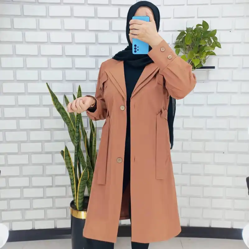 بارانی زنانه مدل 859 رنگ روناسی