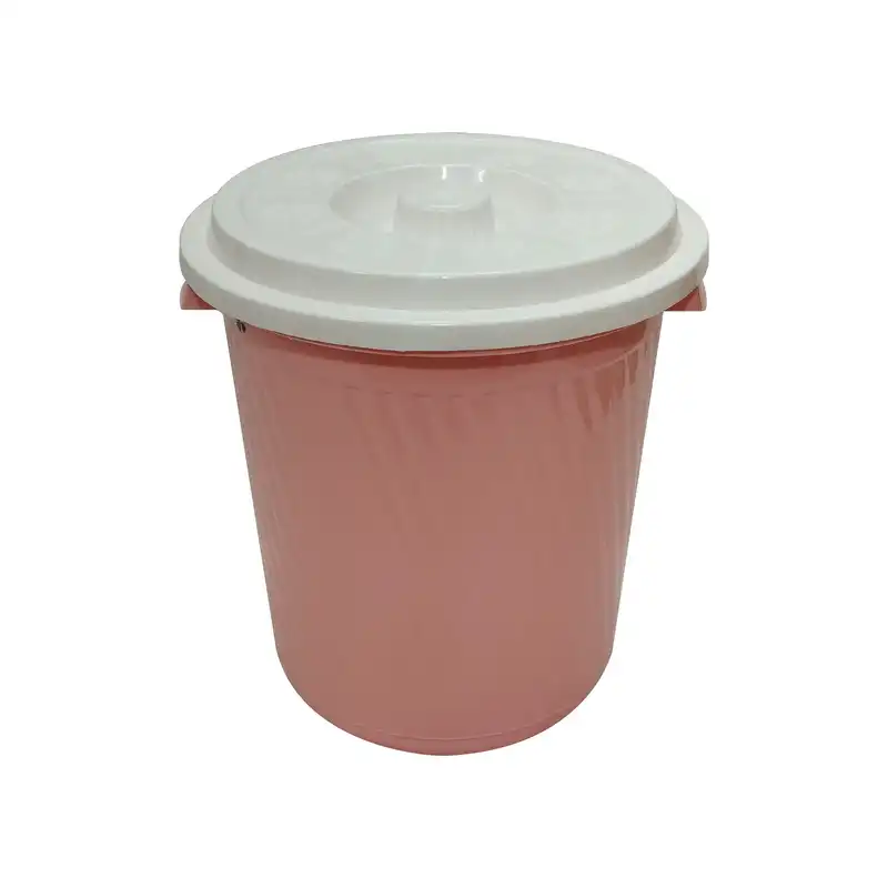 سطل زباله ایده آل پلاستیک مدل درب دار کد 600