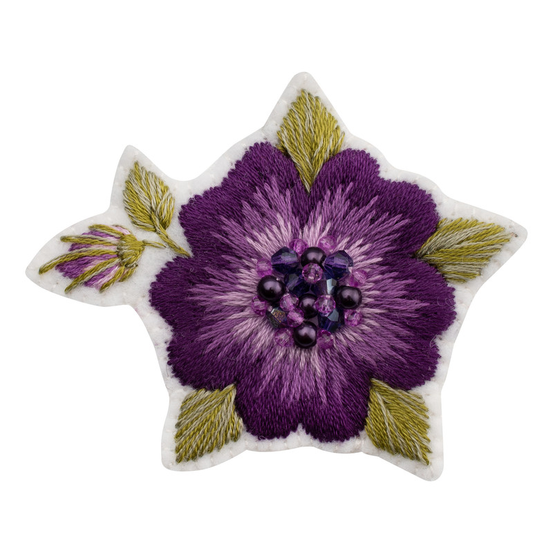 گل سینه دست ساز زنانه بومی مدل سوزن دوزی کد 69