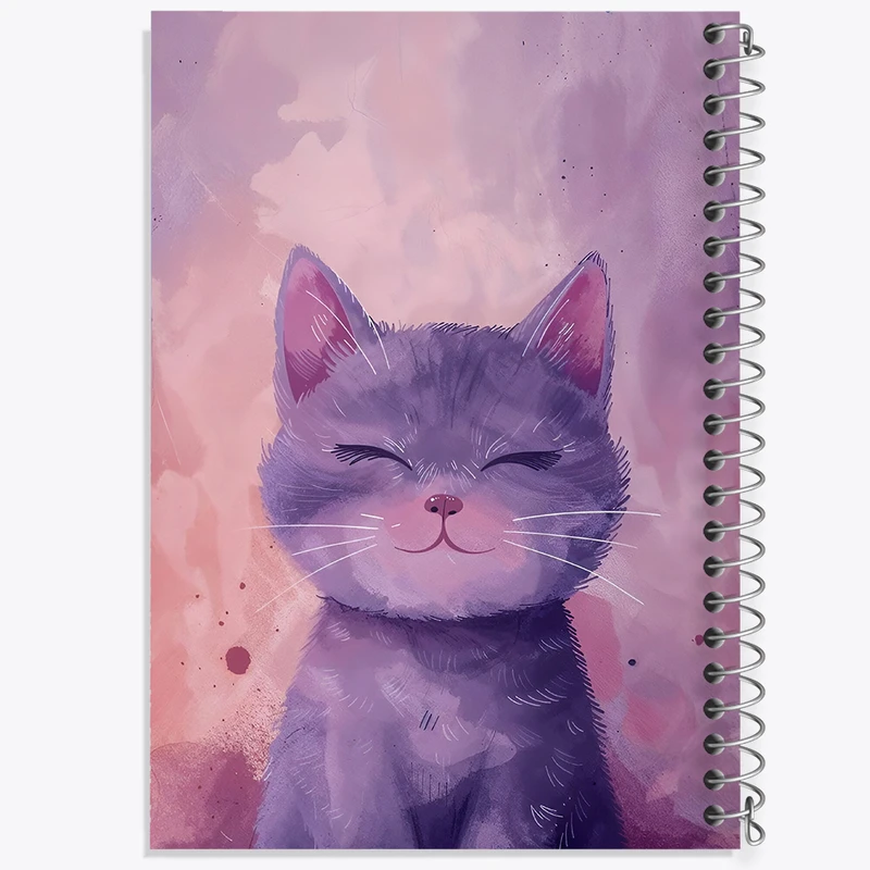 دفتر ژورنال نویسی 50 برگ خندالو مدل نقطه ای طرح گربه (Cat) کد N4859