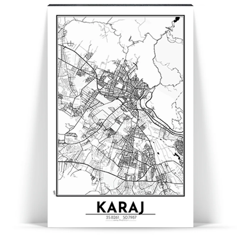 تابلو شاسی آواویز مدل نقشه کرج کد Avaviz-Map-4G1306