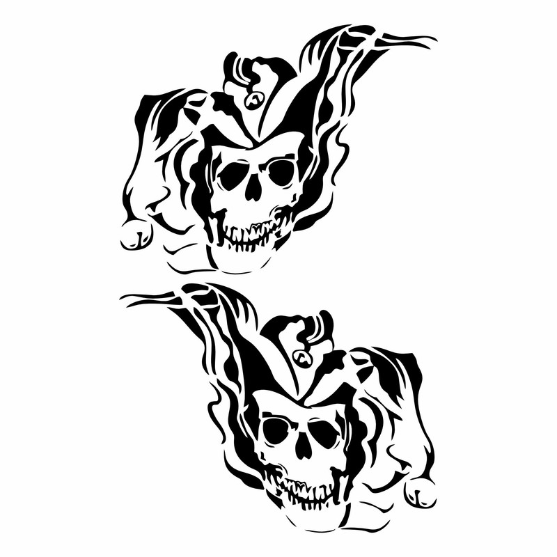 برچسب بدنه موتور والتت طرح اسکلت کد 18 مجموعه 2 عددی