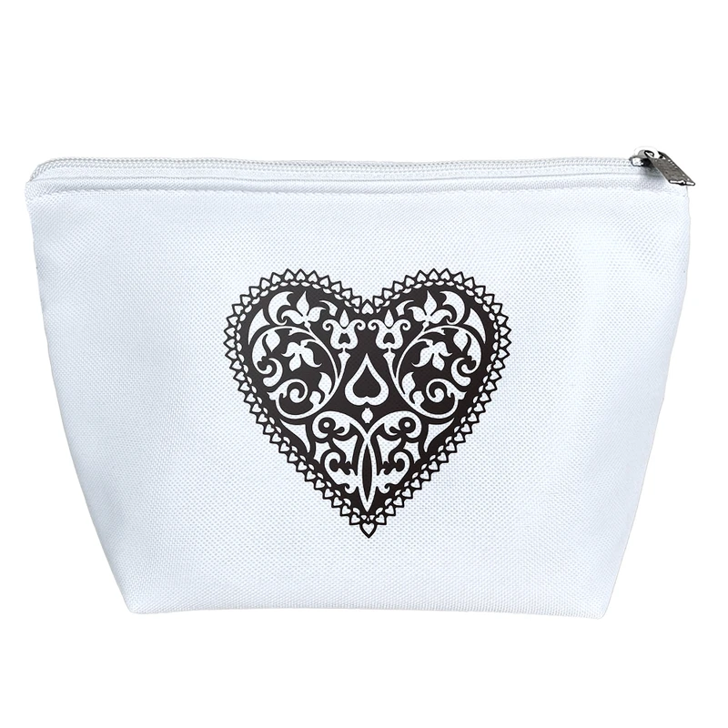 کیف لوازم آرایش دخترانه خندالو مدل قلب مشکی کد 8151