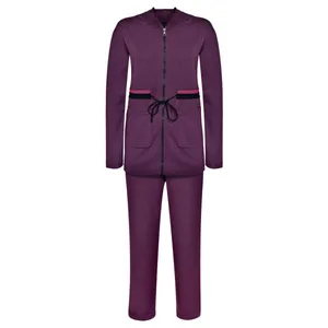 ست سویشرت و شلوار ورزشی زنانه ساروک مدل Samp;SHZKK06 رنگ بنفش