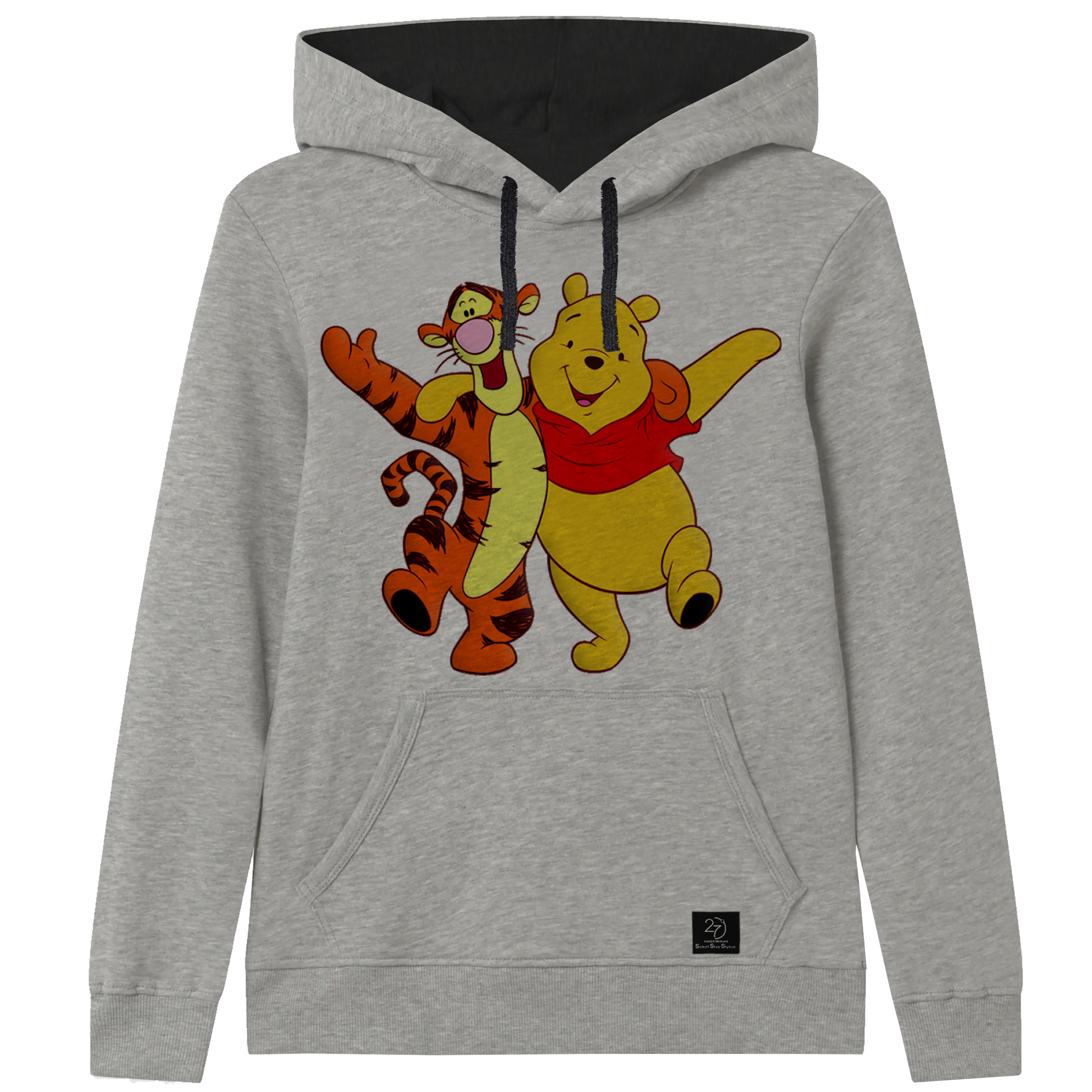هودی پسرانه 27 طرح Pooh کد J15 رنگ طوسی