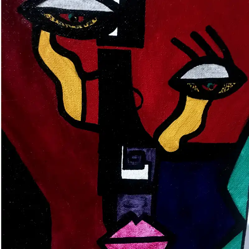 تابلو نقاشی رنگ روغن طرح اشک