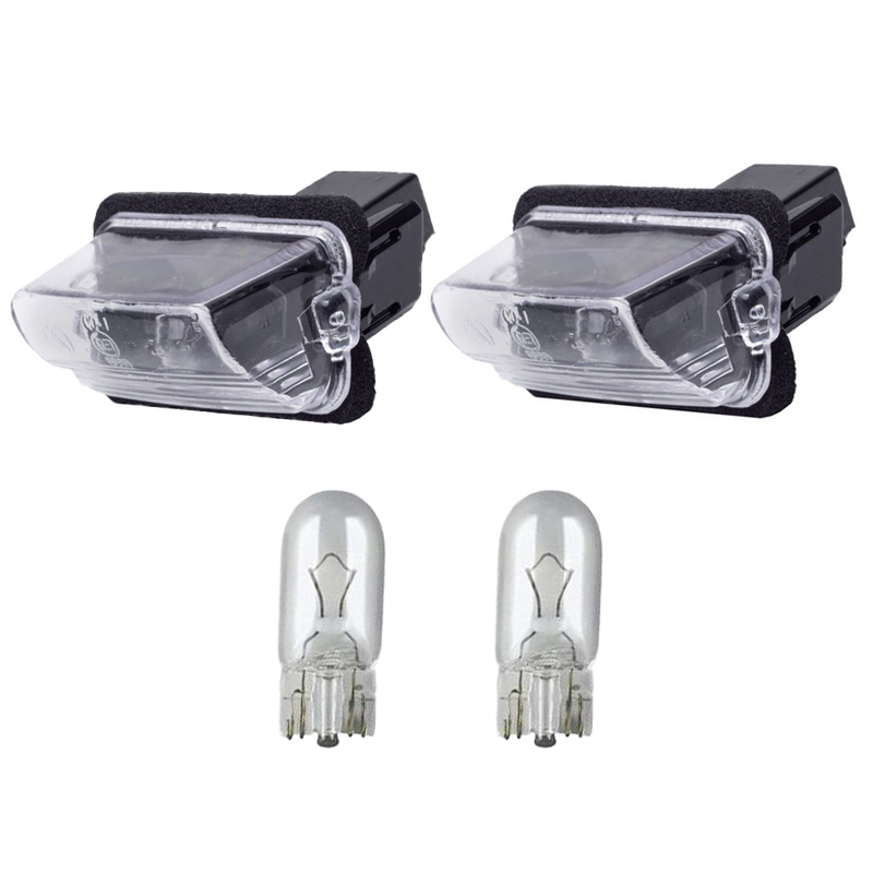 چراغ پلاک خودرو قطعه سازان کبیر مدل EK-207-30988 مناسب برای پژو 207 به همراه لامپ مجموعه 4 عددی