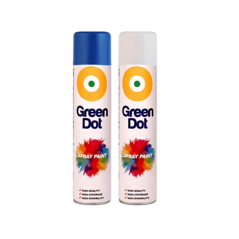 اسپری رنگ آبی سیر و سفید براق گرین دات  مدل s2 حجم 300 میلی لیتر مجموعه 2 عددی