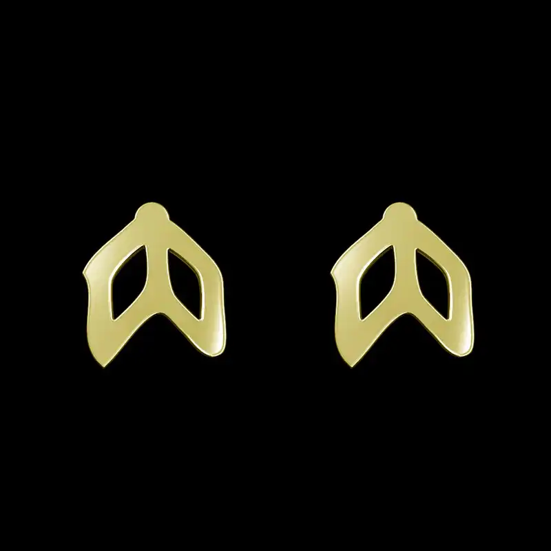 گوشواره طلا 18 عیار زنانه مدوپد مدل هندسی کد GA1-16085