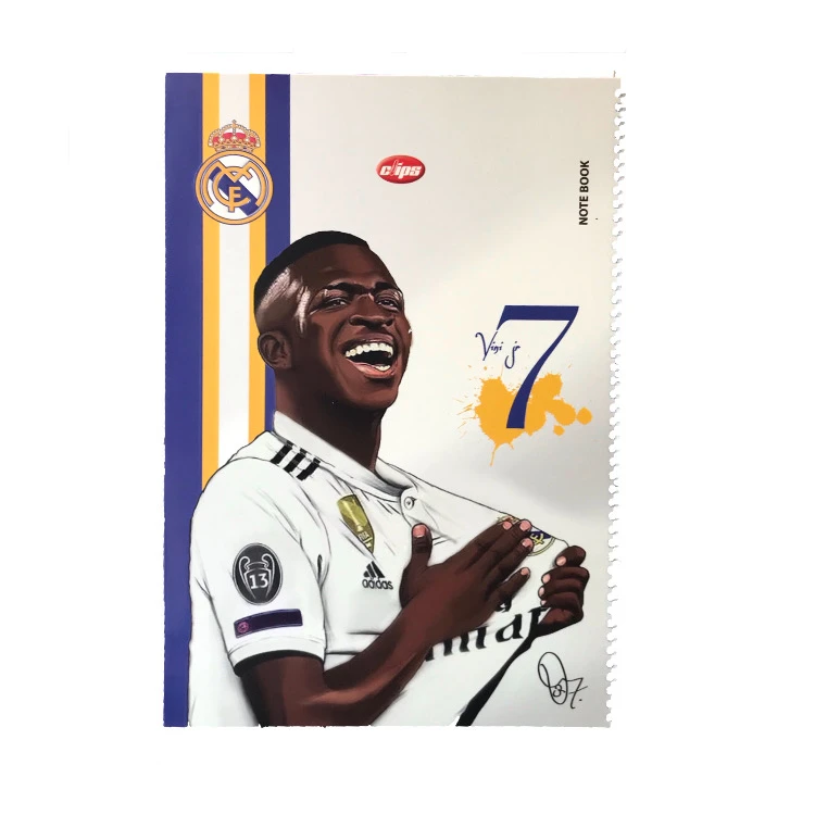 دفتر مشق 100برگ كليپس مدل جلد سخت فوتبالي طرح جونيور