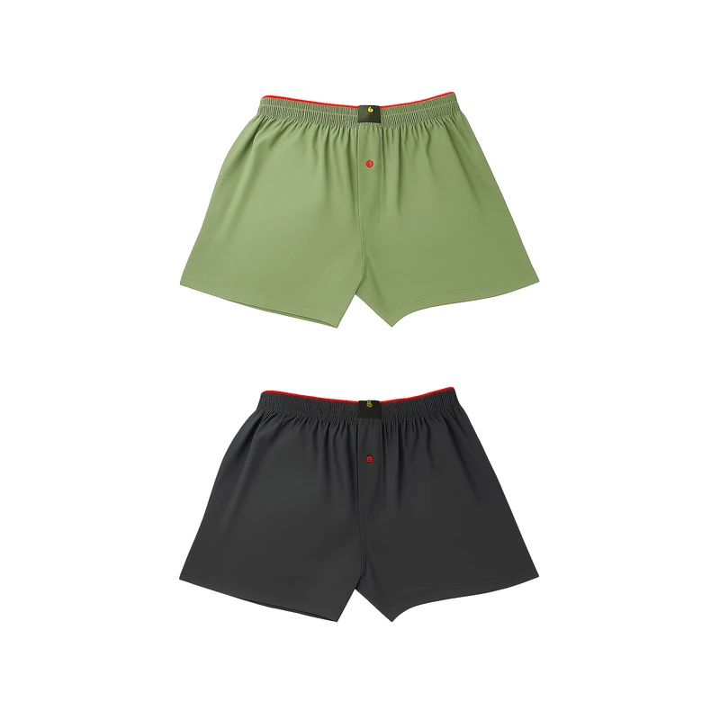 شورت باکسر مردانه مدل دکمه‌دار بسته 2 عددی